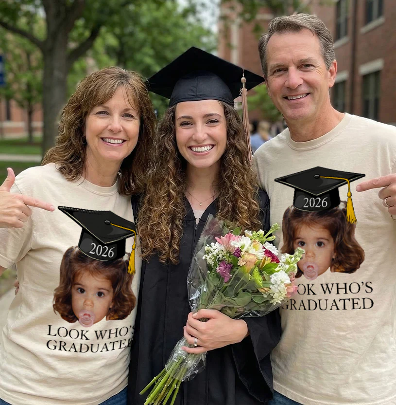 Personalized Vintage Childhood Photo Graduation Gift, Perfect For Him/Her, Party Decoration - Personalized Photo Comfortable T-shirt