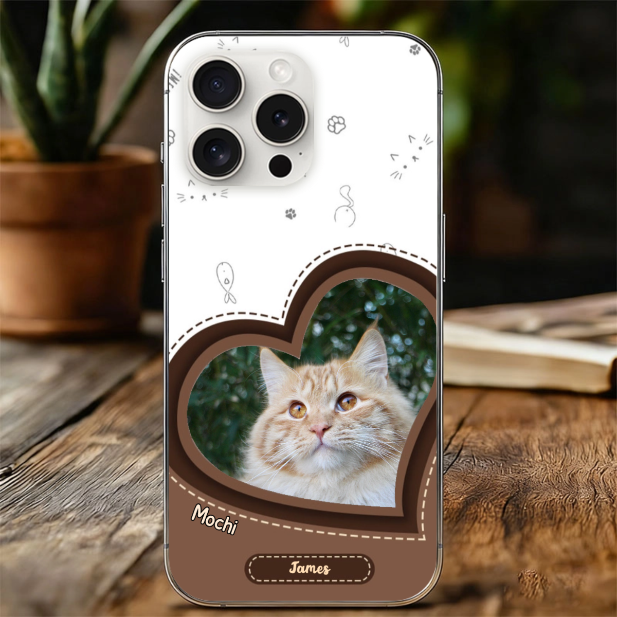 Custom Pet Photo Phone Case, Personalized Name & Pet Name TPU Cover, Dog Cat Lover Gift for Birthday Christmas