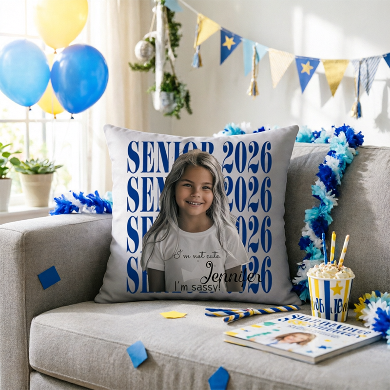 Personalized Custom Graduation Photo Throw Pillow, The Most Special Gift For Friends, Family And Classmates Who Are About To Graduate