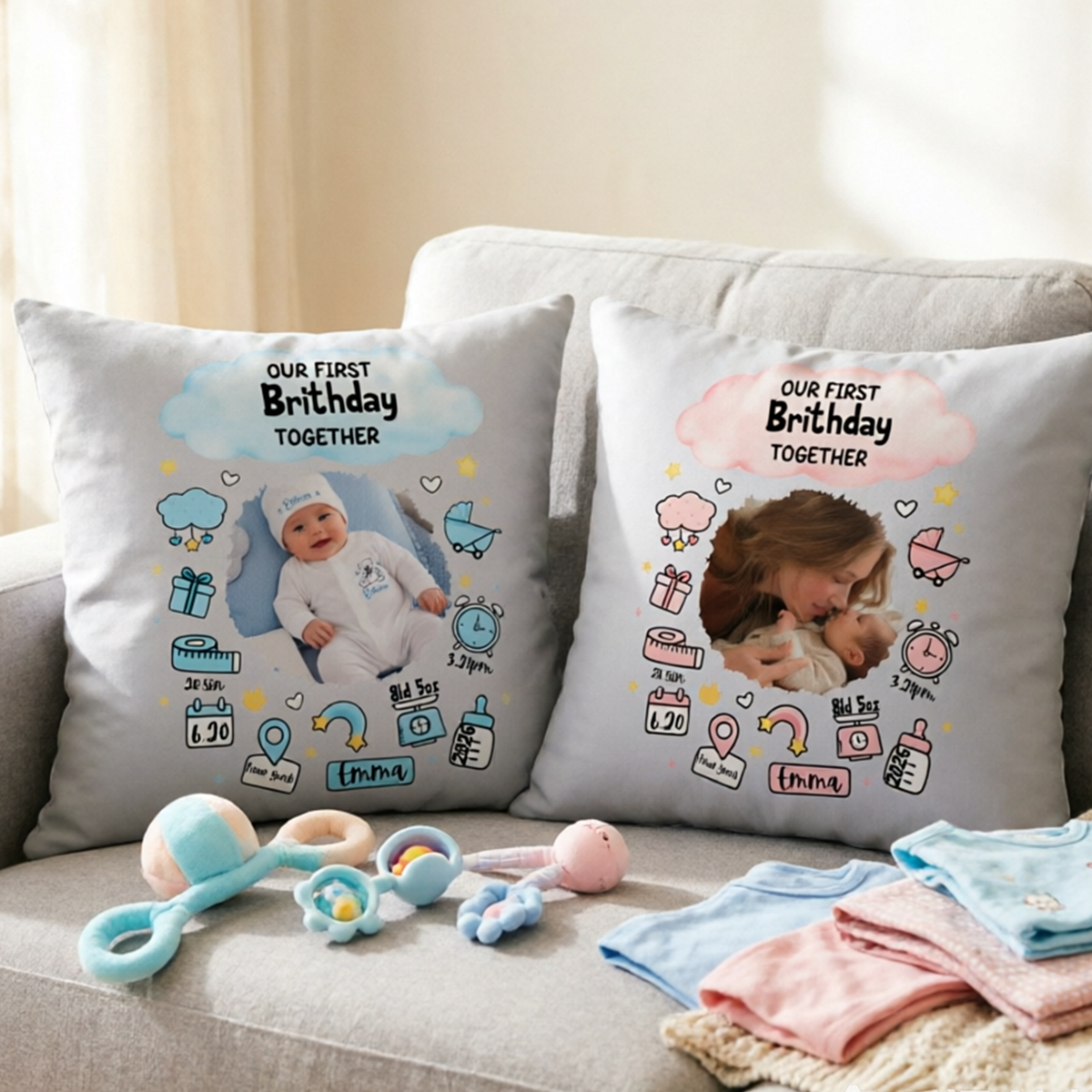 Personalized Custom Pillows, Allowing Customization Of Newborn Photos, Making A Special Gift For New Mothers