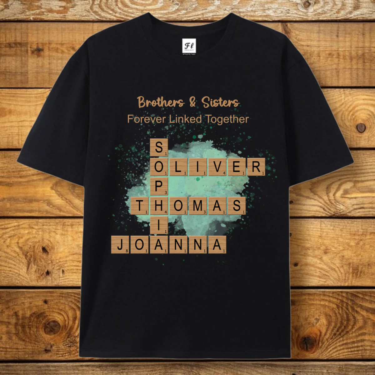 Personalized Crossword Family Name Design, Custom Printed T-Shirt, The Perfect Gift For Family Members