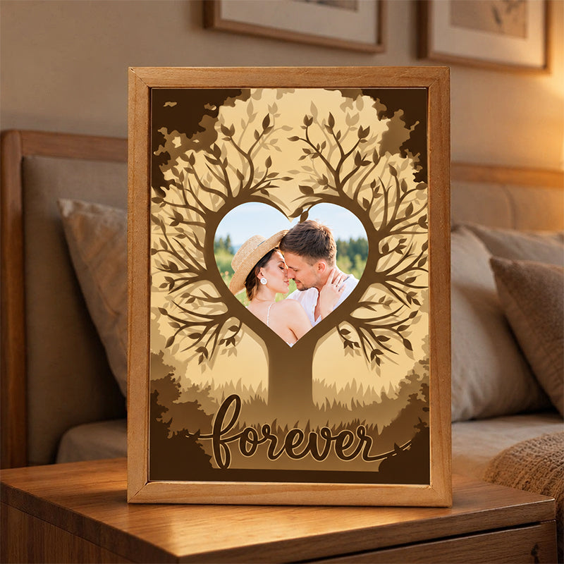 Custom Photo My Love - Couple Personalized Custom Frame Light Box - Gift For Couple, Husband, Wife