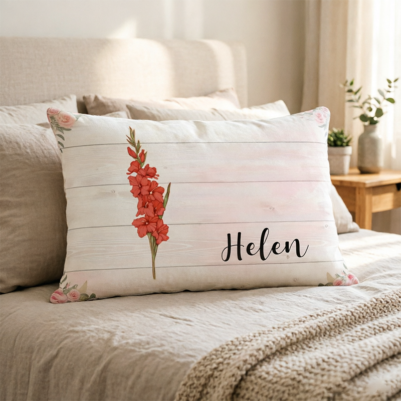 Personalized birthday floral throw pillows, decorated with floral patterns, make unique gifts for family, friends, and lovers, filled with love, and also perfect as housewarming gifts.
