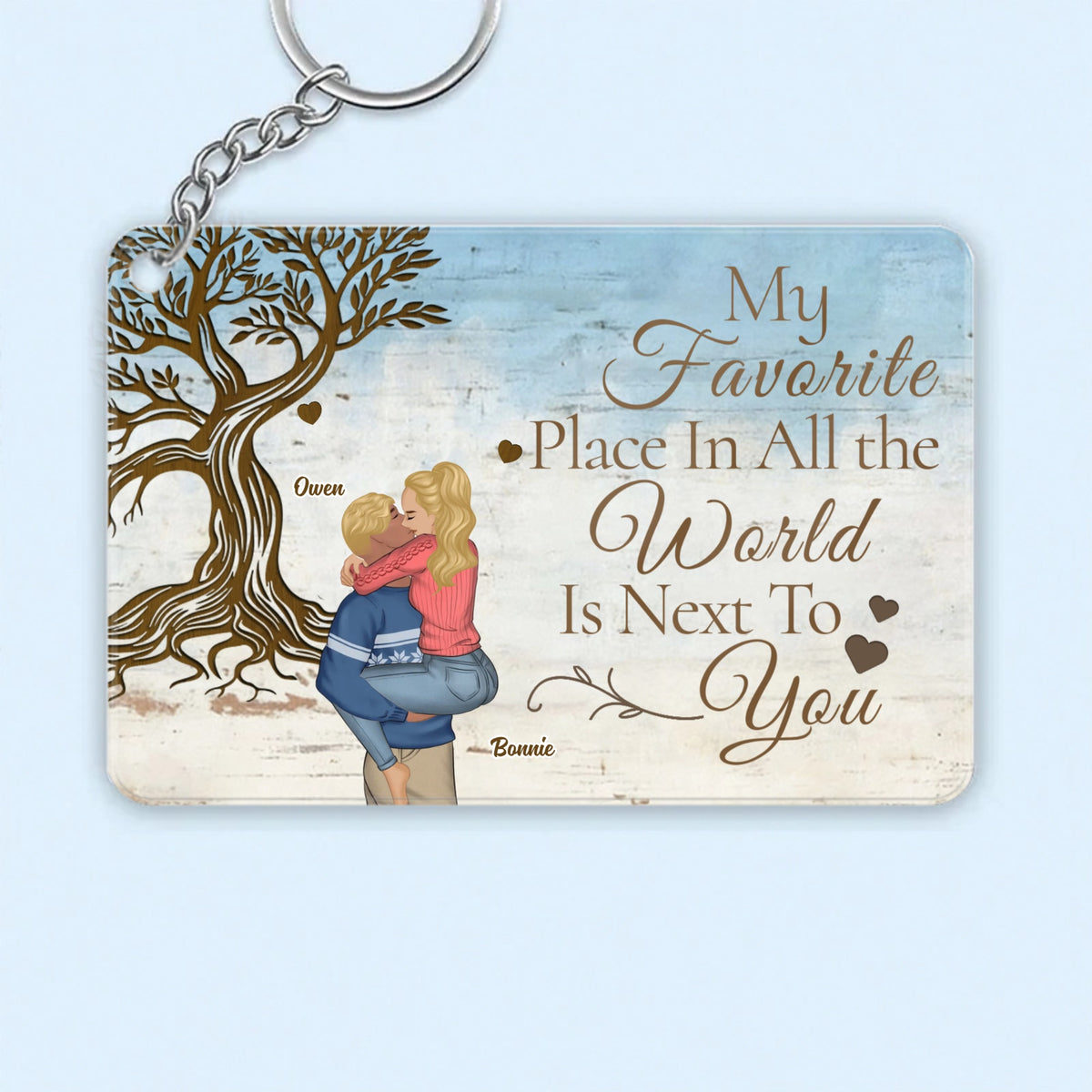 Personalized Acrylic Keychain For Couples—Custom Romantic Quotes Paired With illustrations; A Perfect Gift For A Boyfriend Or Girlfriend For Valentine's Day, Anniversaries, Or Weddings.