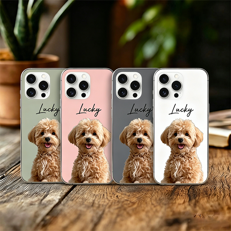 Personalized Transparent Phone Cases With Pet Photos, Perfect As Gifts For Cat And Dog Lovers