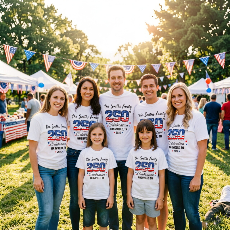 Personalized Shirts Commemorating The 250th Anniversary Of The Founding Of The Nation Are Perfect For Family Outings And Parties On Independence Day, Making Them The Most Special Lndependence Day Gift For Your Family
