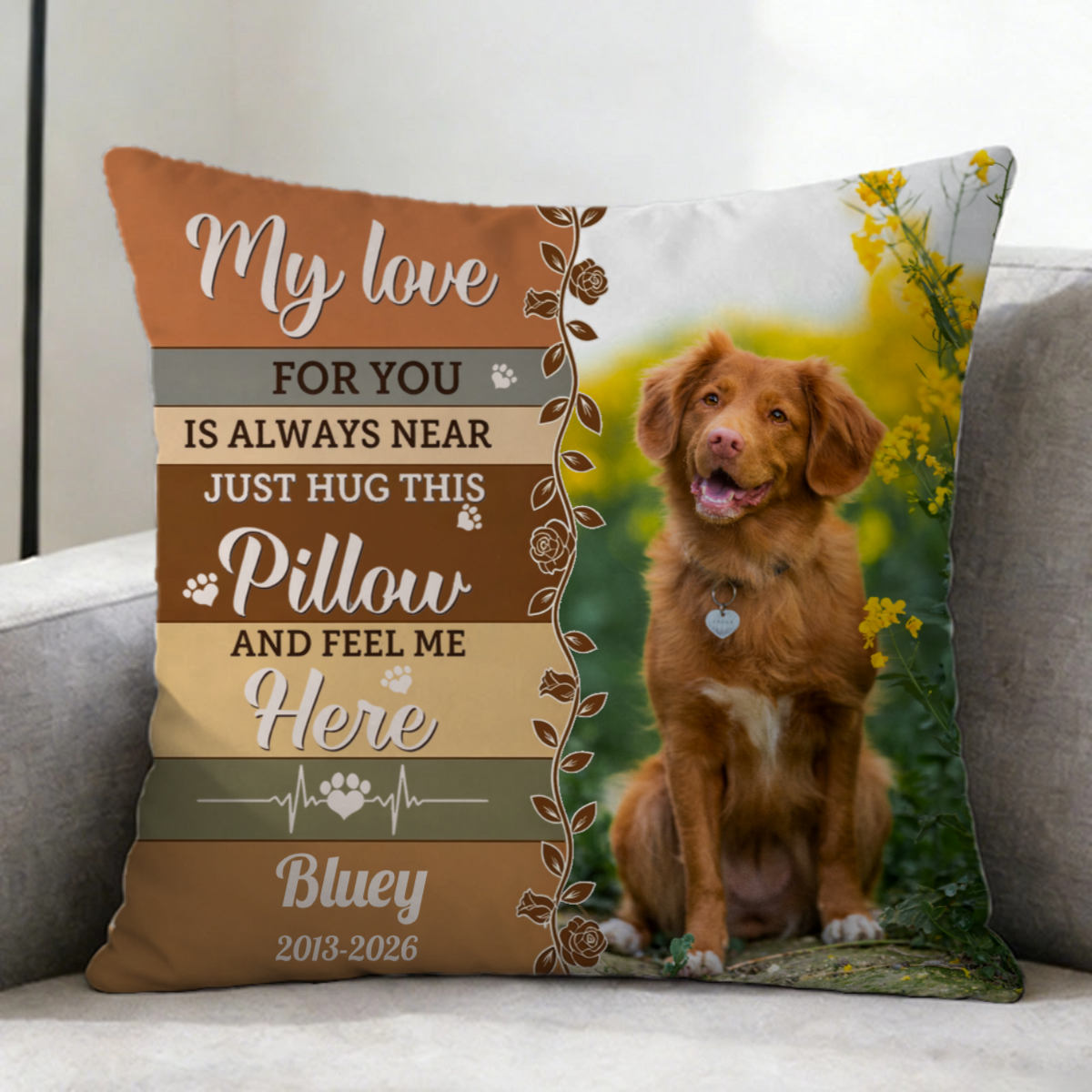 Personalized Pillows To Remember The Deceased, A Special Gift For A Beloved Person Who Has Passed Away