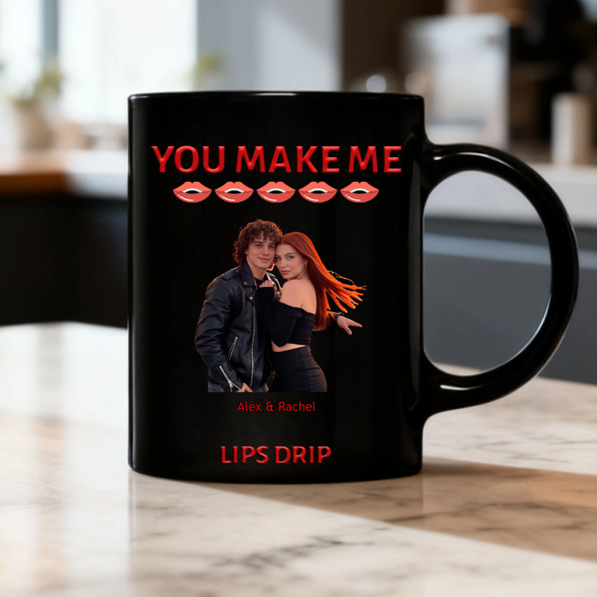 Happy Personalized Couple Mug, Gift for Boyfriend, Girlfriend, Couples, Perfect for Anniversary, Valentine's Day, Wedding