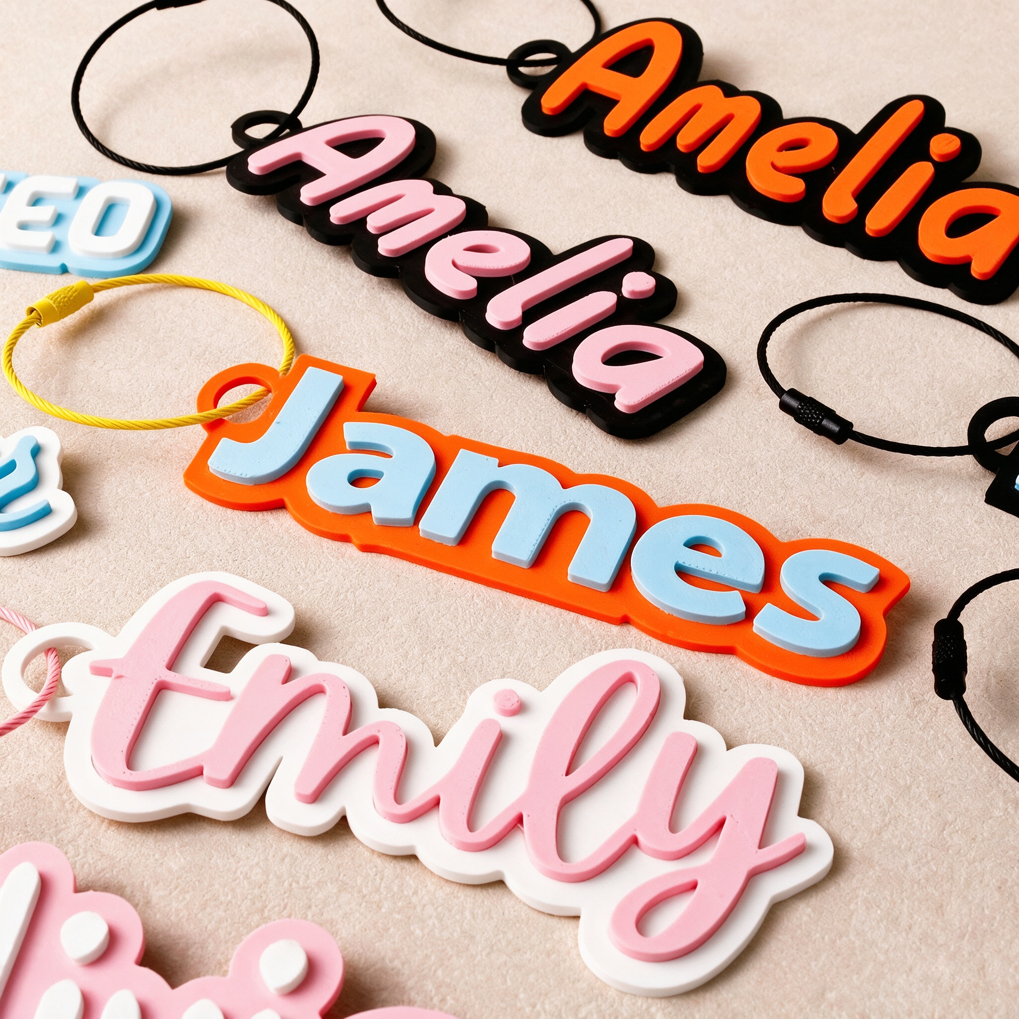 Personalized Name Letter Custom Keychain, Ideal Gift For Family & Friends