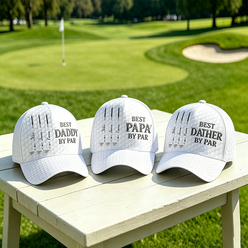 Personalized Custom-Made Best Dad Hat. You Can Customize The Names Of The Children On It. It's The Most Special Gift For Your Father Or Grandfather.