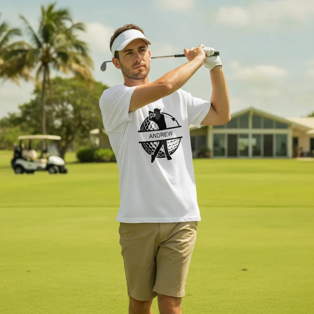 Personalized T-shirt with Golf-Inspired Monogram Style - Unique Everyday Gift