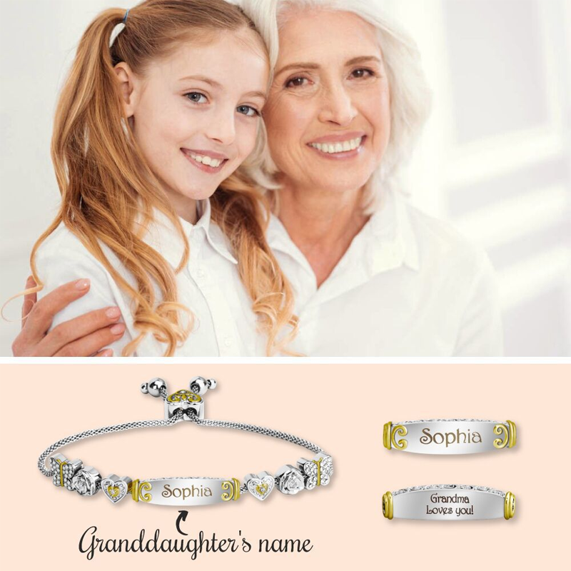 Personalized Engraved Copper Bracelet for Kids, DIY Custom Name & Date Gift for Grandchildren, Birthday Keepsake