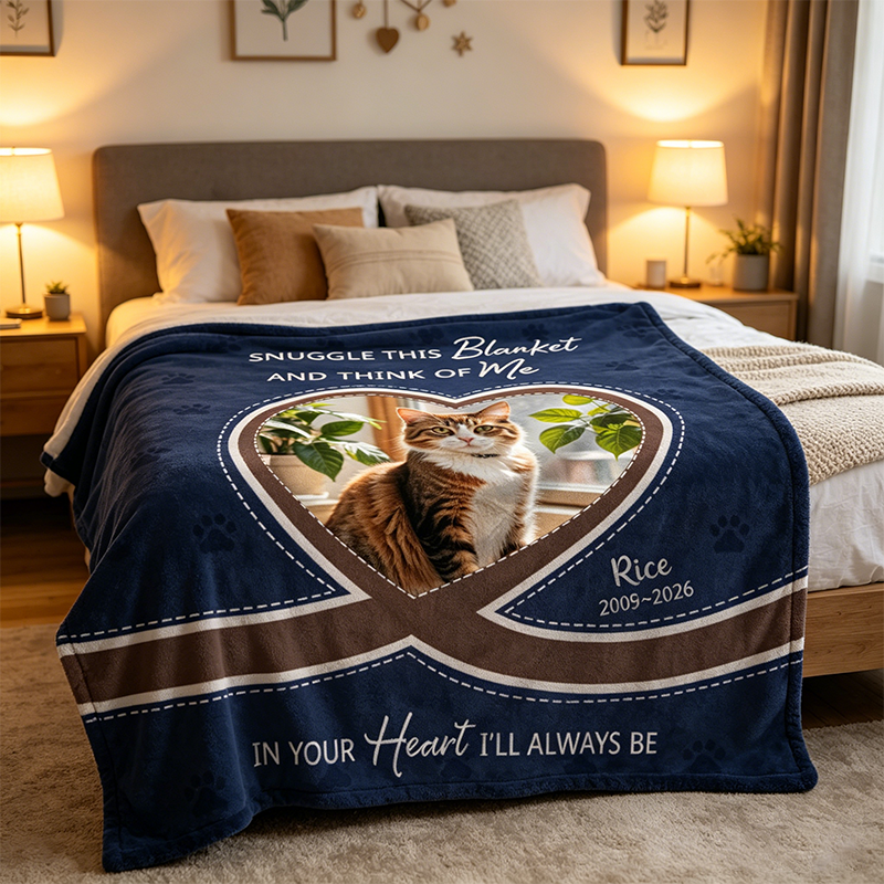 Personalized Pet Keepsake Wool Blankets Are A Perfect Gift For Dog And Cat Lovers, Expressing Condolences And Remembrance.