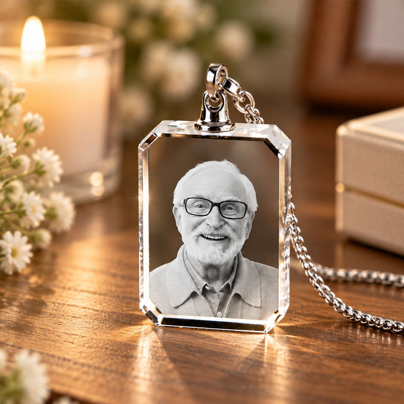 Personalized Clear Photo Necklace, Custom Transparent Photo Pendant, Meaningful Keepsake Gift to Treasure and Remember