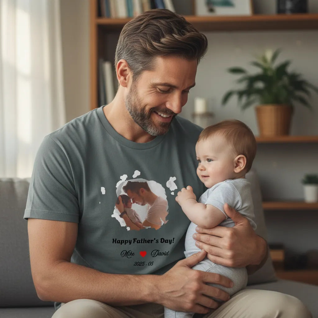 Personalized Custom-Made Father's Day Shirts, Suitable As The Most Heartfelt Gift For Your Father On Father's Day Or On His Birthday.