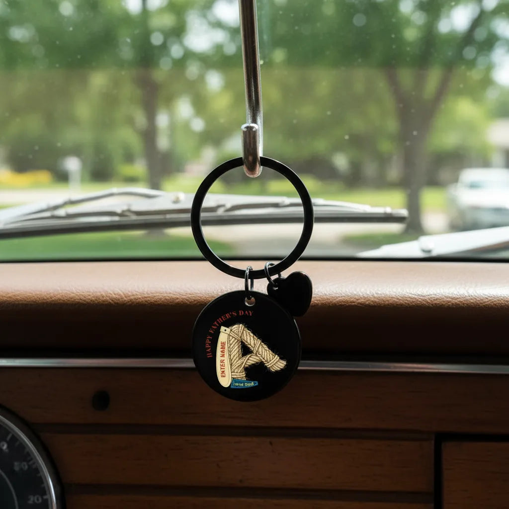 Personalized Rope Initial Design, Custom Father’s Day Keychain, The Perfect Gift For Dad