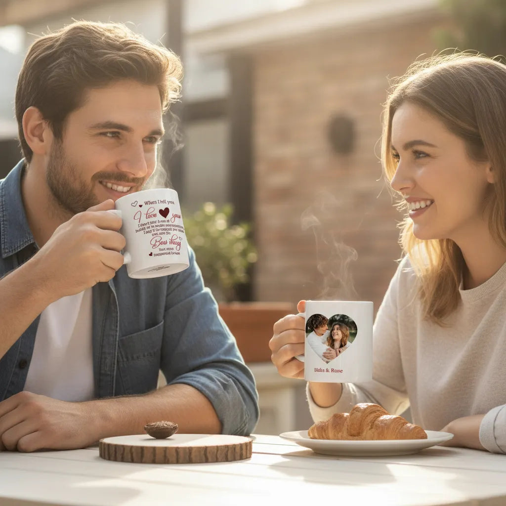 Personalized Romantic Quote Photo Design, Custom Couple Coffee Mug, The Perfect Gift For Lovers