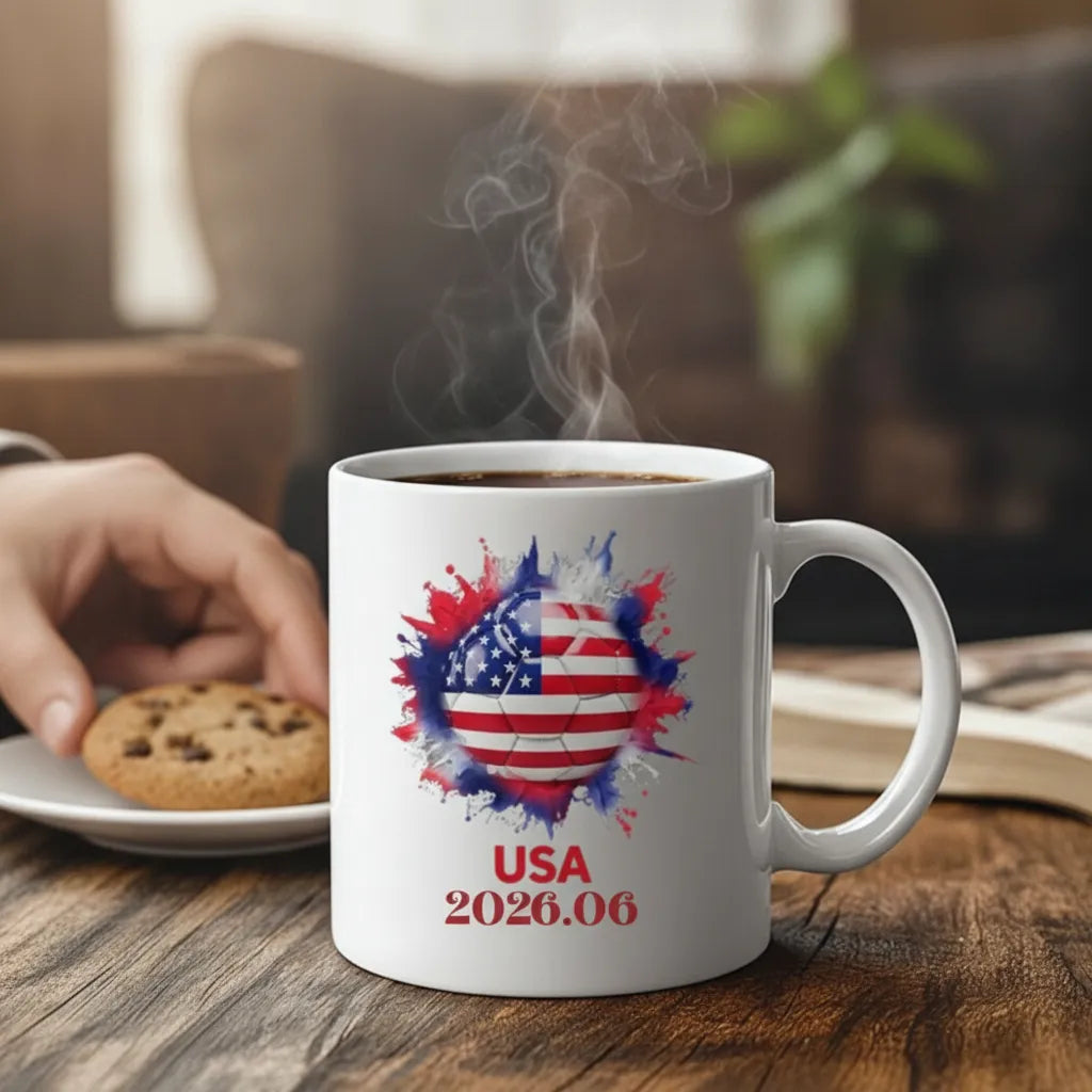 Personalized Custom Flag Football Pattern Mugs. You Can Choose Your Favorite Country. This Is The Most Special Gift To Give To Your Football-Loving Friends And Family Around You