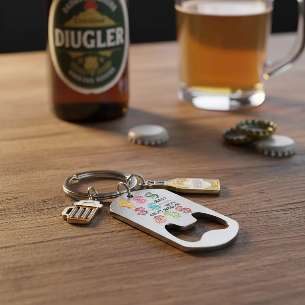 Personalized Engraved Bottle Opener Keychain, Custom Name Beer Opener, The Perfect Gift For Dads, Family And Friends