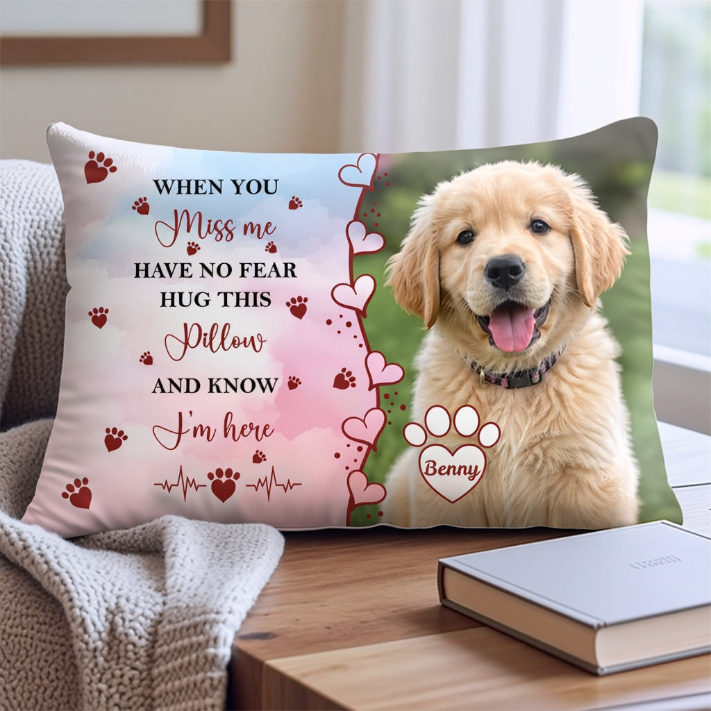Custom Pet Photo Pet Loss Gift for Pet Lover Memorial Pillow