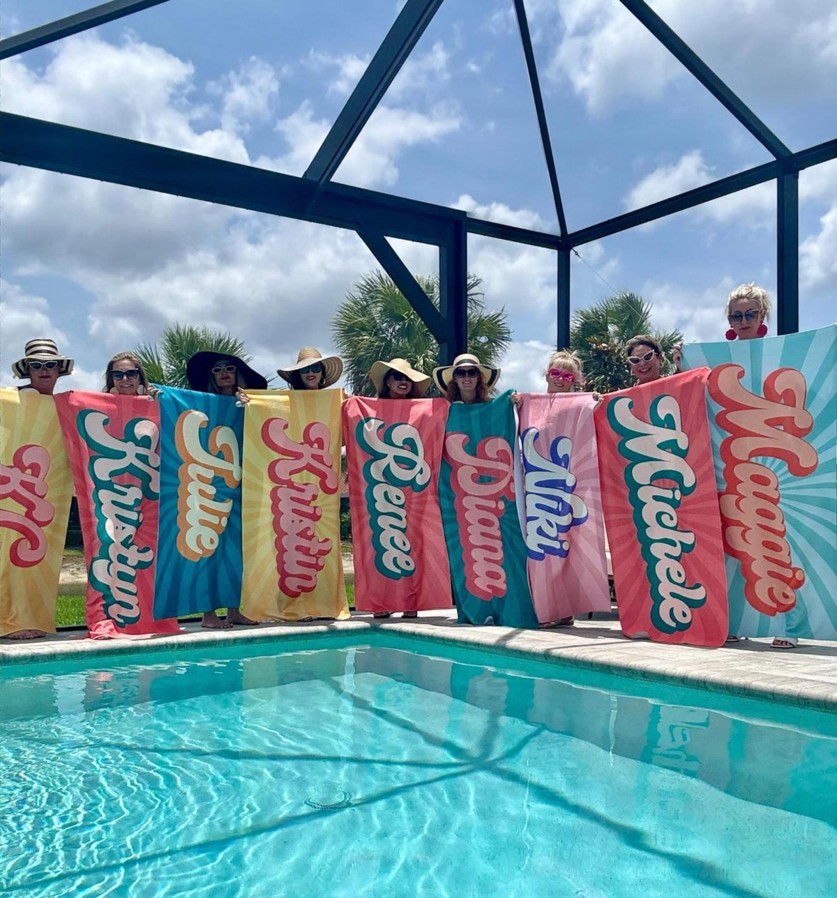 Personalized Retro Name Design, Custom Printed Beach Towel, The Perfect Gift For Summer Lovers