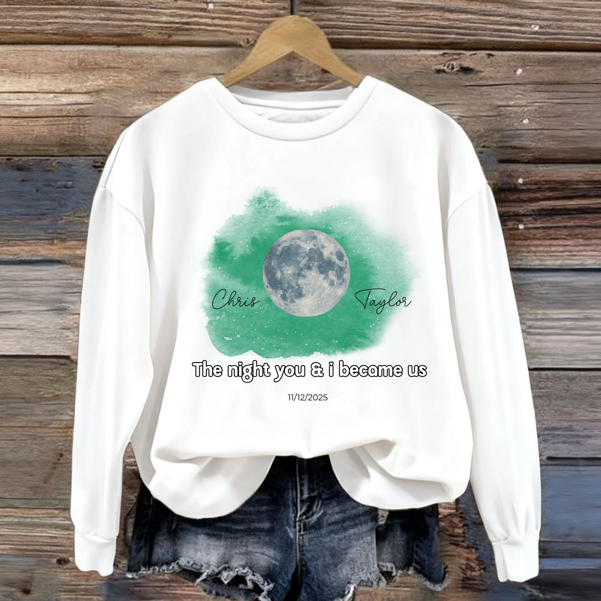 The Night You & I Became Us Personalized Sweatshirt, Couple's Gift for Anniversaries, Valentine’s Day