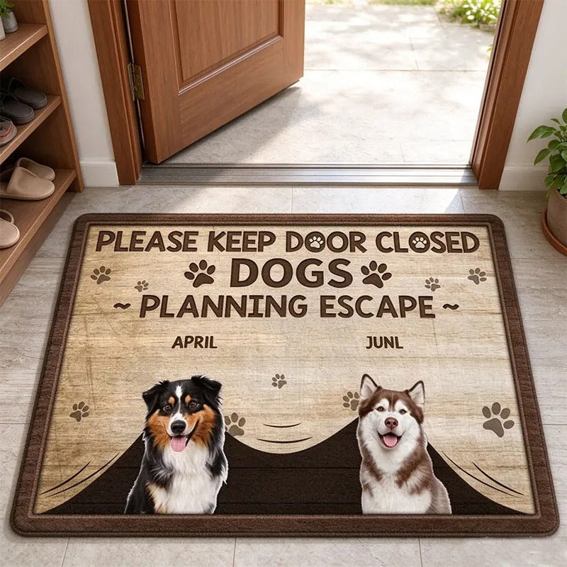 Personalized Dog Photo Doormat, Custom Pet Welcome Mat for Dog Lovers, Housewarming Gift