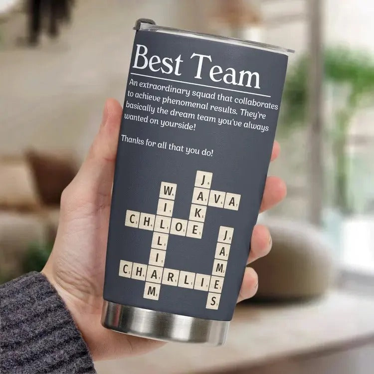 "Best Team Ever" - Personalized Insulated Travel Mug, A Great Gift For Friends And Colleagues