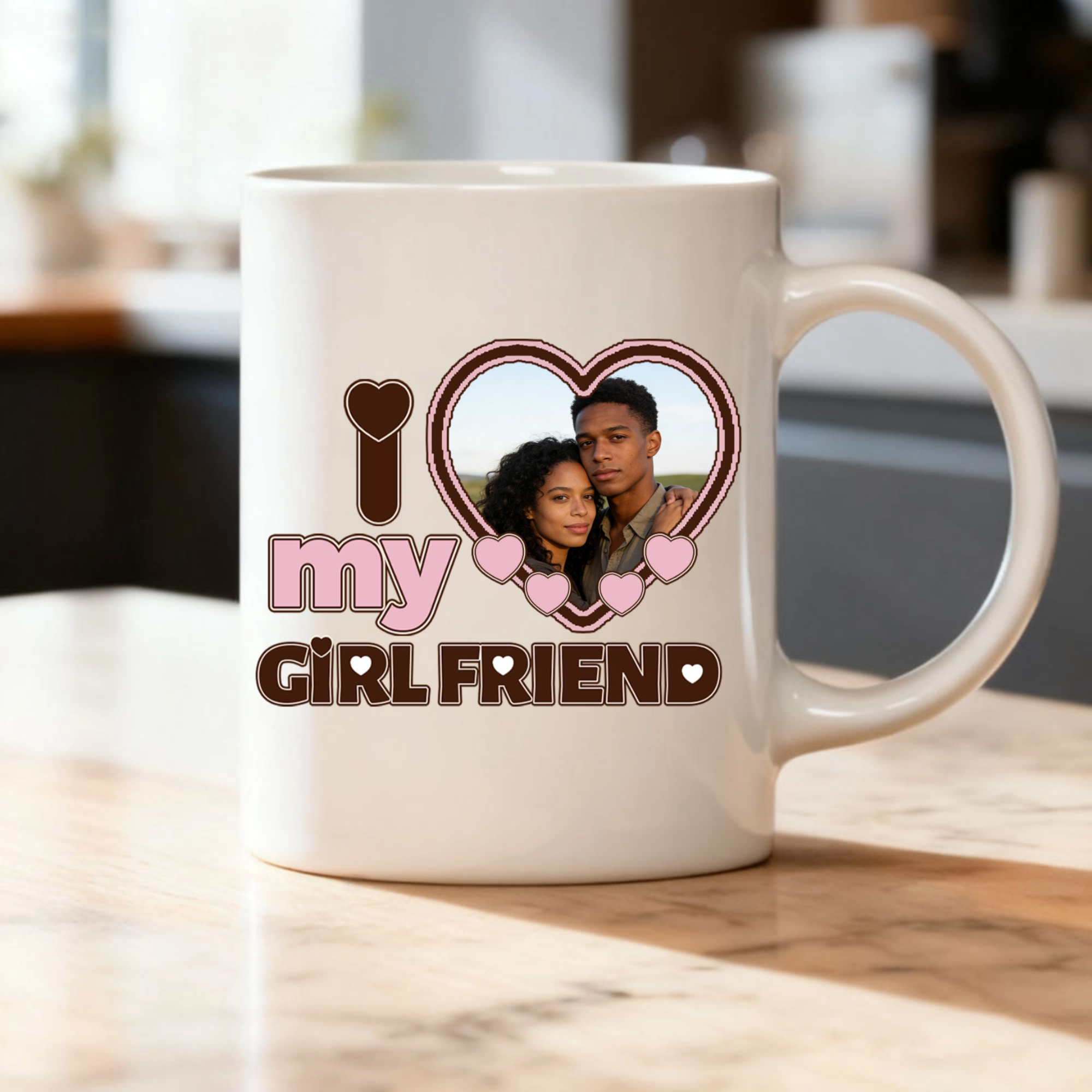 I Love My Girlfriend/Boyfriend Personalized Mug, Perfect for Valentine's Day, Anniversary, Couples Celebration