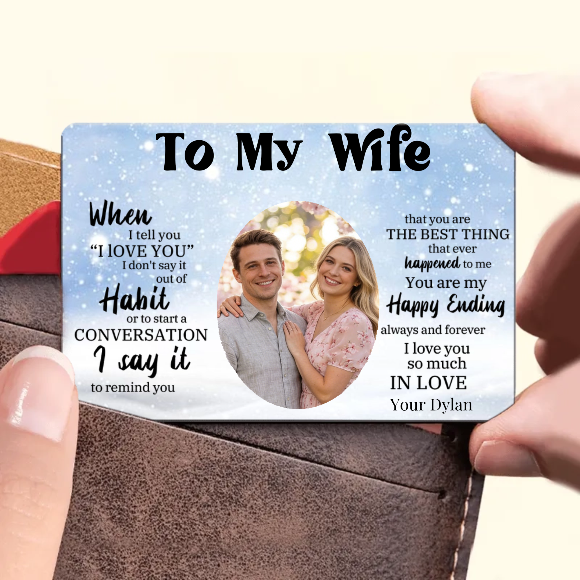 A Deep Love Confession Wallet Card, Gift for Wife, Girlfriend, Sweetheart, Perfect for Anniversary, Valentine's Day