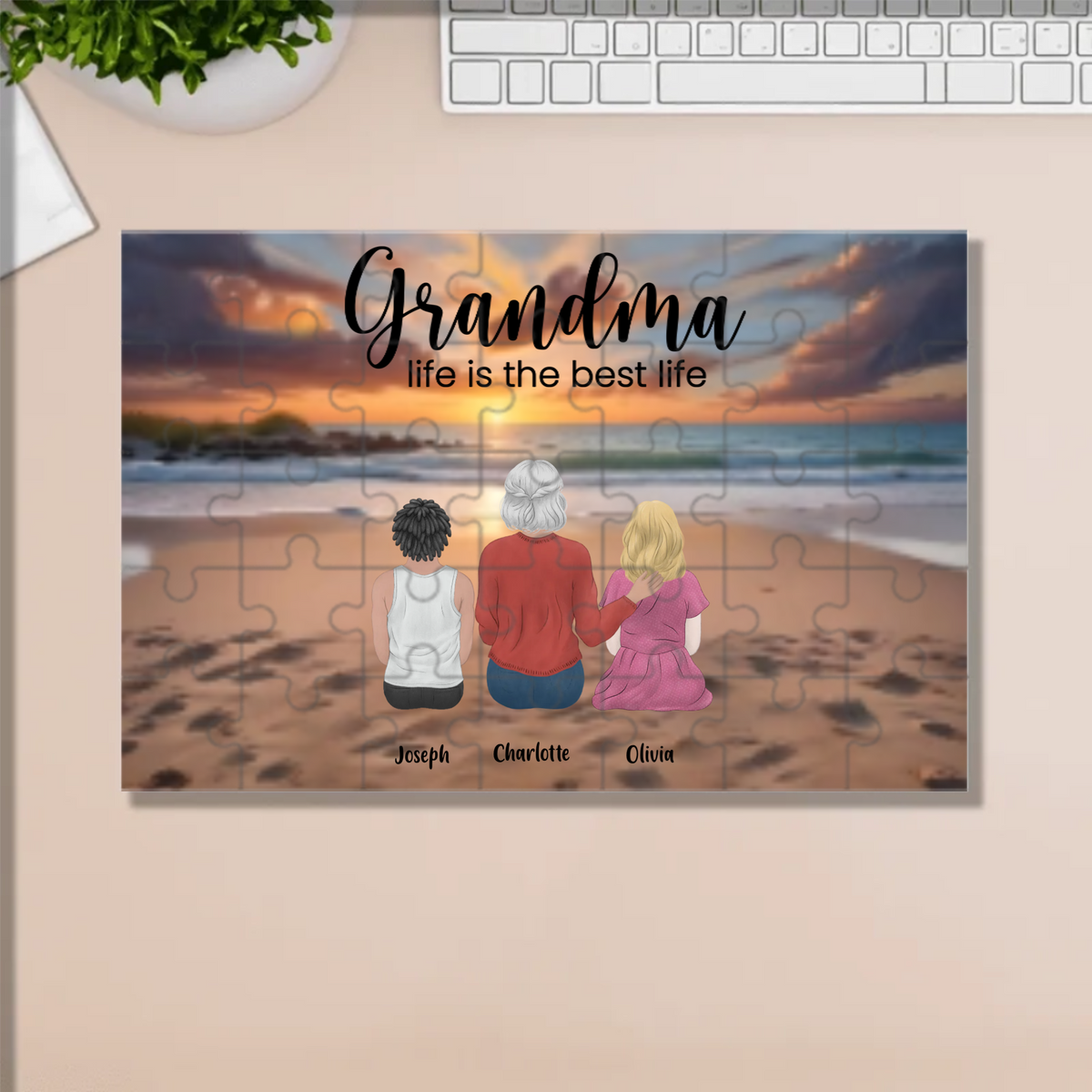 Personalized Grandma Life Is The Best Life Plaything, Gift For Grandma With Grandchildren