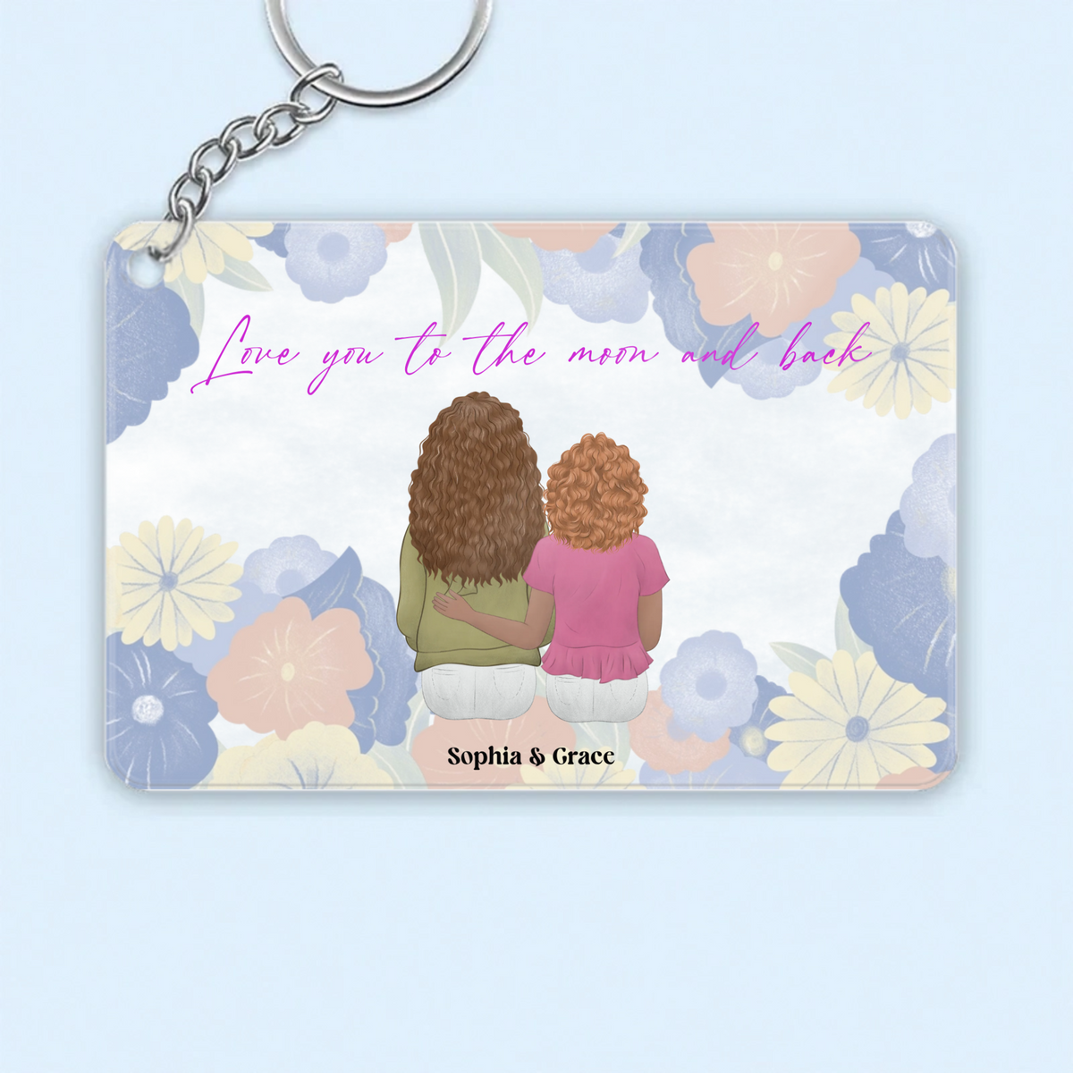 Mom A Title Just Above Queen Personalized Keychain, Gift for Mom, Perfect for Mother’s Day, Birthday, Family Celebration