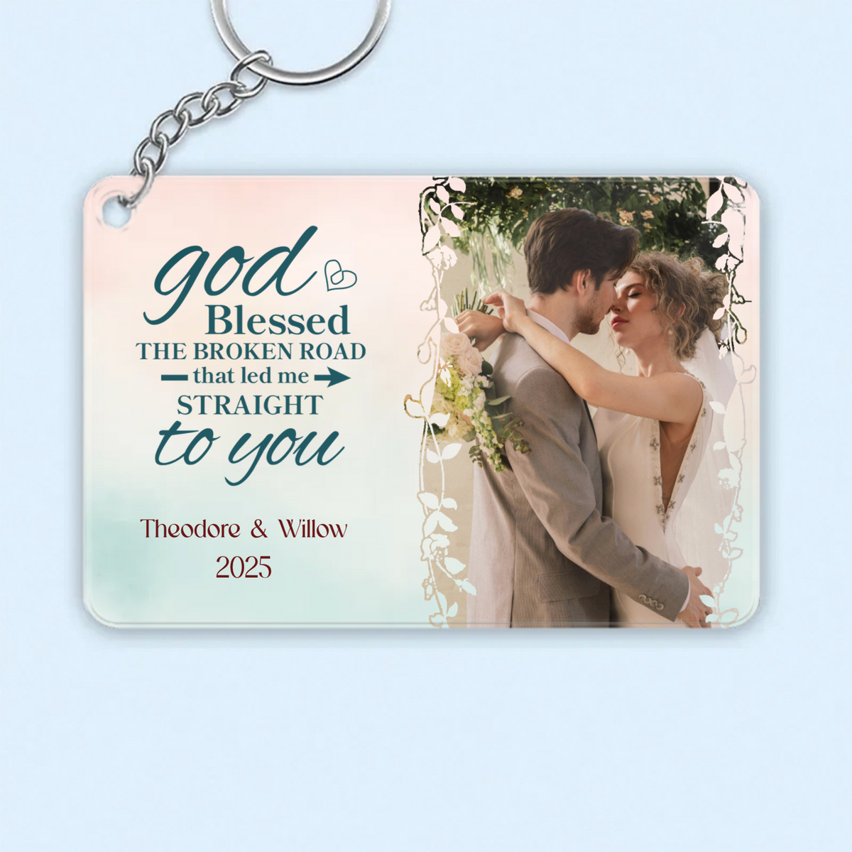 The Love Declaration Custom Keychain, Romantic Home Decor, Gift for Couples, Friends, Family, Perfect for Anniversary, Wedding, Valentine's Day