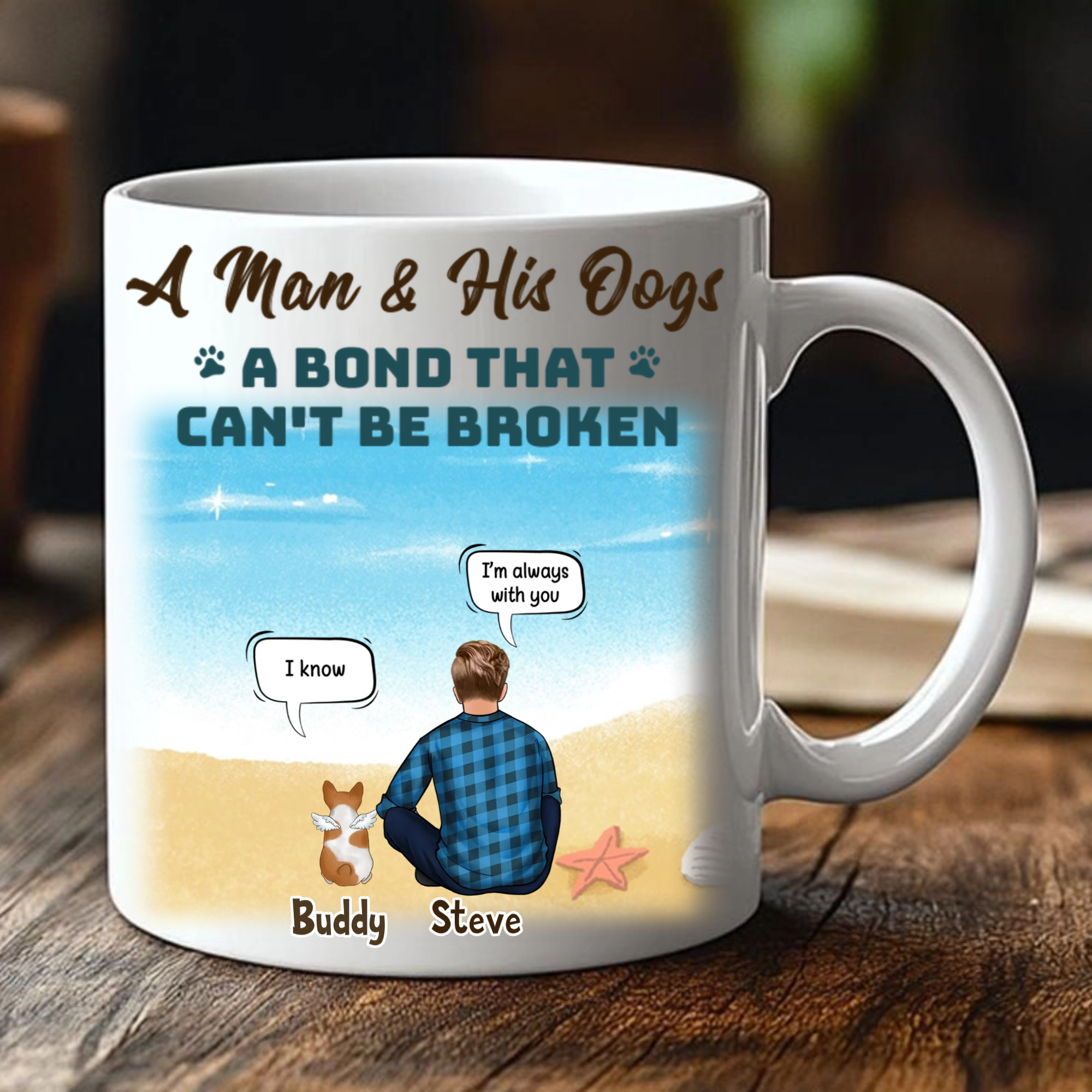 A Bond That Can't Be Broken Personalized Mug, Heartfelt Gift for Pet Lovers, Dog Owners, Perfect for Christmas, Birthday