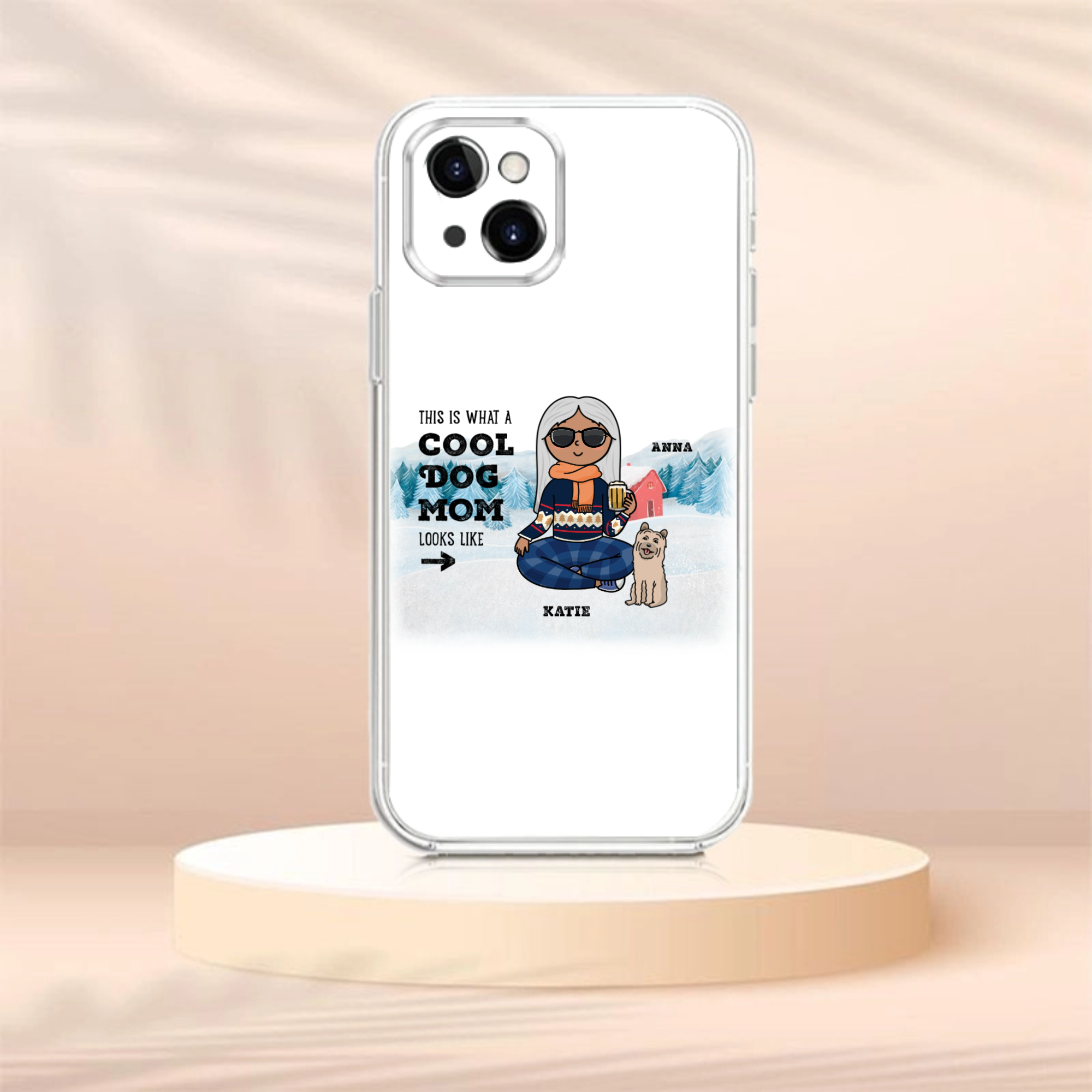 This is What a Cool Pet Mom Looks Like Christmas Personalized Phone Case, Holiday Gift For Dog Moms And Cat Moms