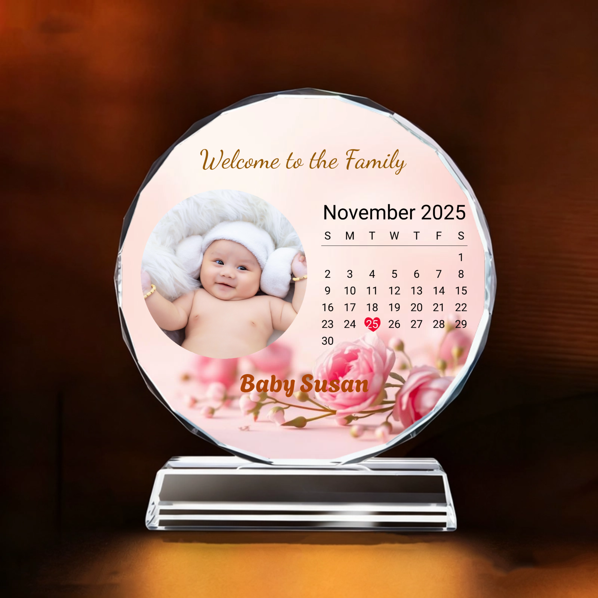 Personalized New Born Heartfelt Gift for New Parents, Perfect for Baby Shower, Christening, Newborn Celebration