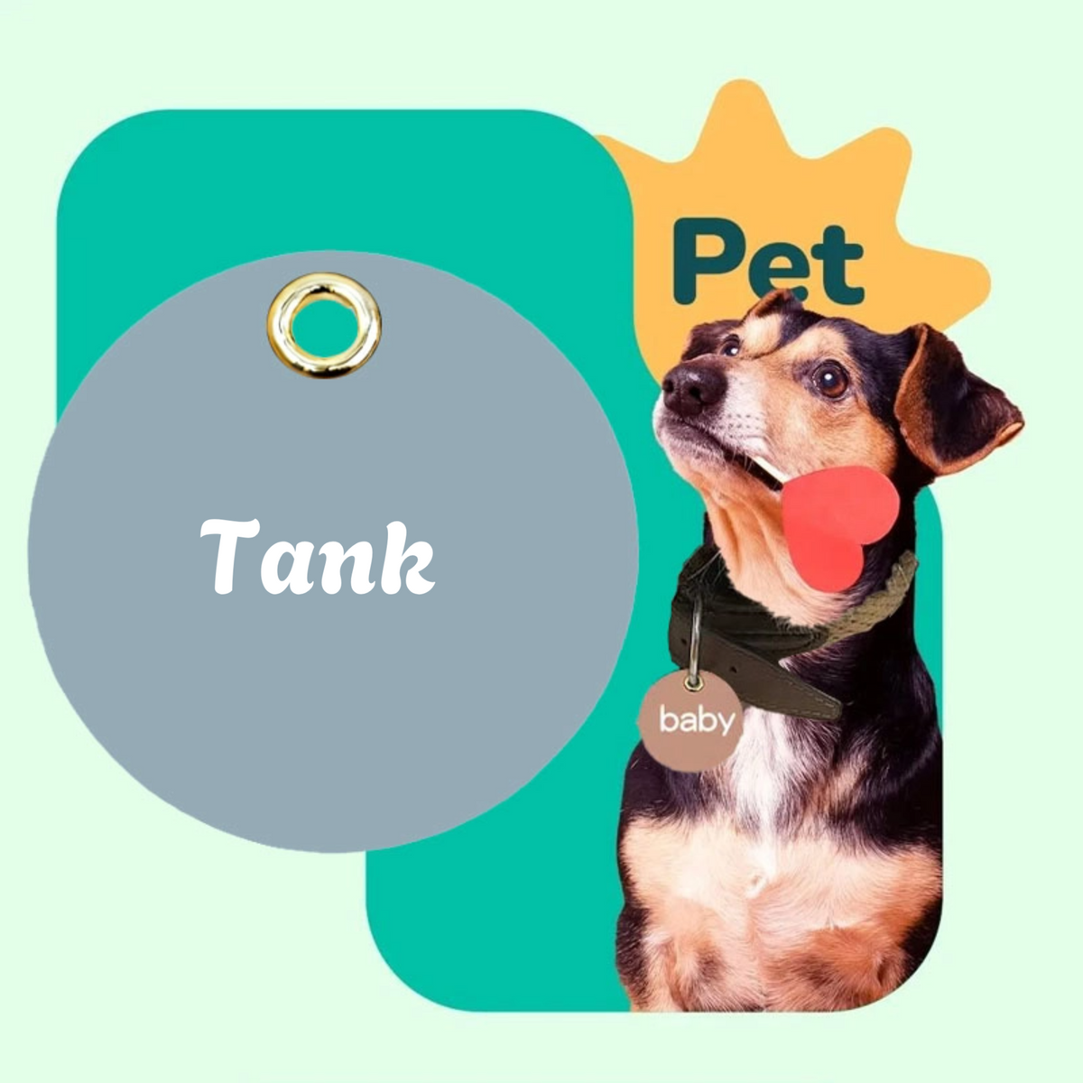 Personalized Round Pet ID Tag, PU Leather Pet Collar Tag, Gifts for Pet Owners on Birthdays and Holidays