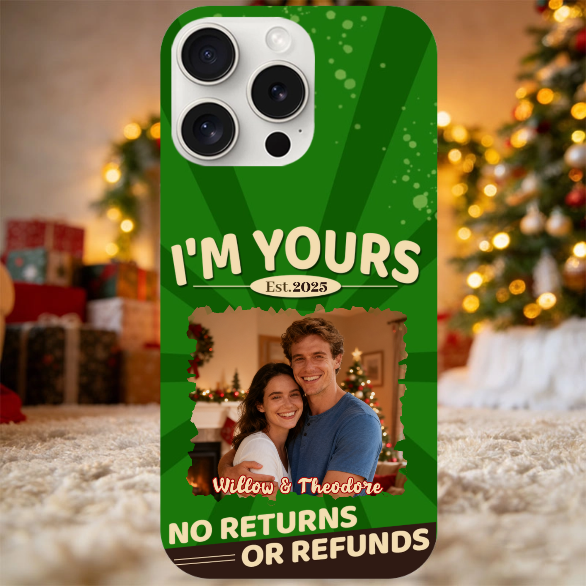 Personalized I‘M YOURS Phone Case, Romantic Gift for Couples, Lovers, Perfect for Anniversary, Valentine’s Day, Christmas