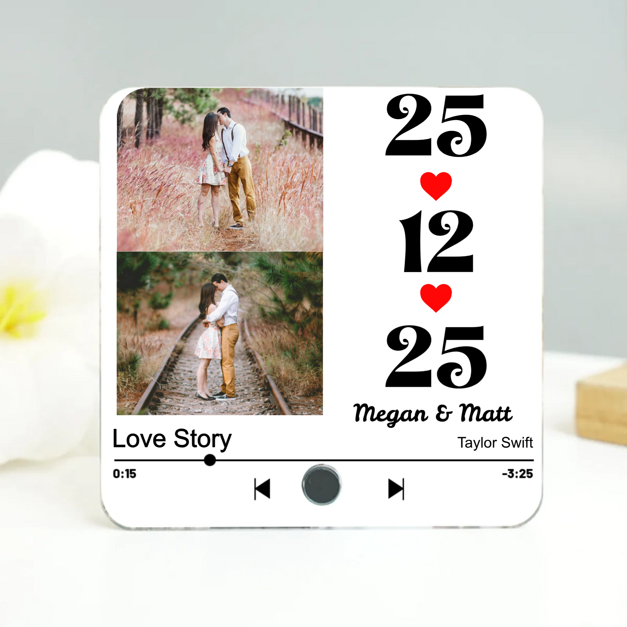 Personalized Music Player Fridge Magnet, Couple Gift for Anniversary, Valentine's Day, Christmas, Gift for Lovers, Families, Music Lovers