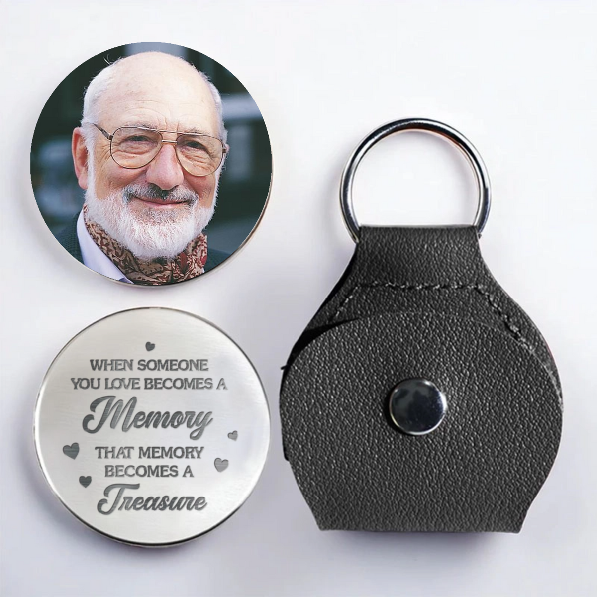 Personalized Pocket Hug Keychain, Comforting Gift for Loved Ones, Memorial Occasion and Remembrance Keepsake