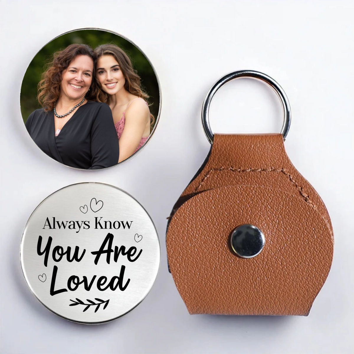 Personalized Stainless Steel Pocket Hug Coin, Inspirational Laser Engraved Memorial Token, Custom Quote Gift for Mom, Dad, Friend, Graduation, Mother's Day