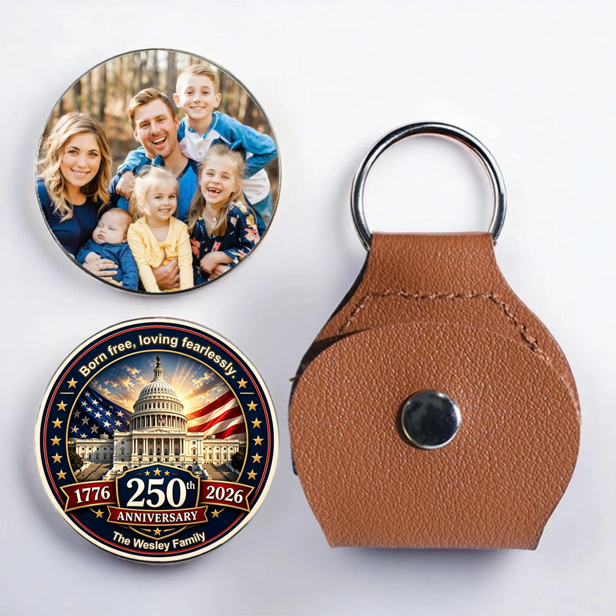 Custom Stainless Steel Decision Coin—Personalized Gift Celebrating America's 250th Anniversary for Family and Friends—For Proud American Families