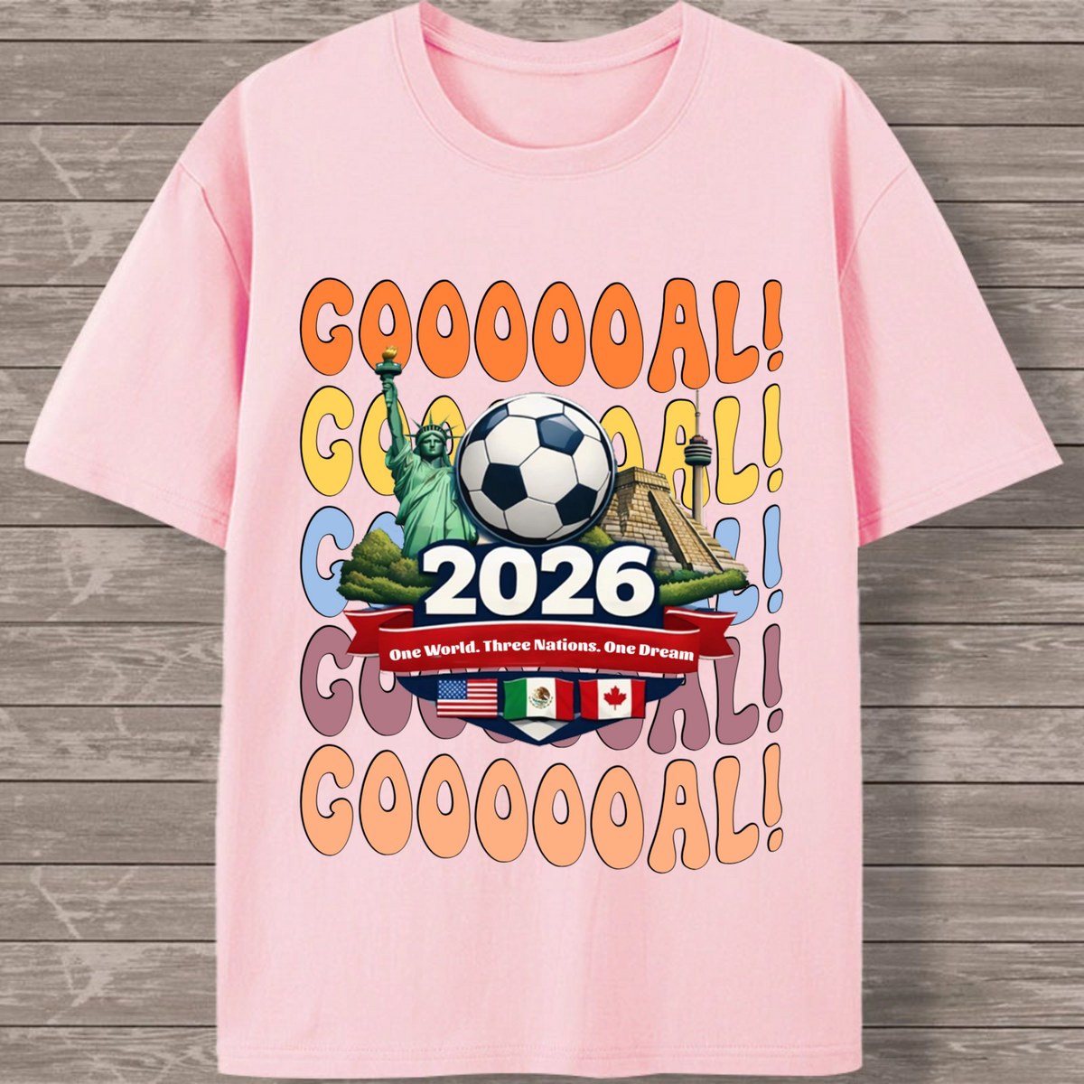 2026 World Cup Iconic Landmarks Graphic T-Shirt, Gift for Soccer Fans, Perfect for Match Days, Tournament Events, Fan Support, Unisex Fit