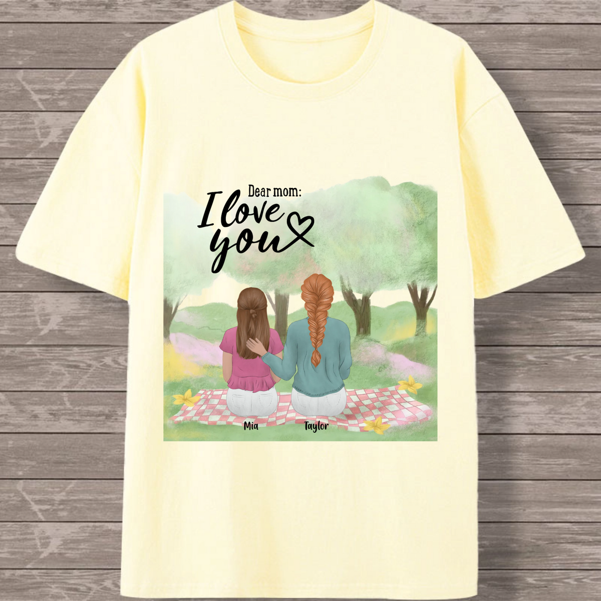 Personalized Mother and child T-Shirt, Gift for Mom, Mother's Day, Birthday, Unisex Fit