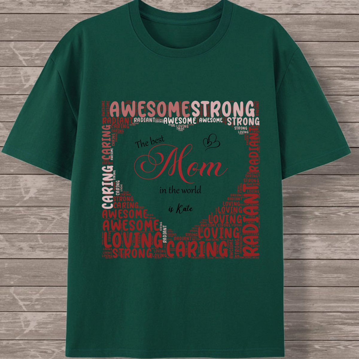 Personalized Mom Word Cloud T - Shirt, Gift for Mom, Perfect for Birthday, Mother’s Day, Christmas