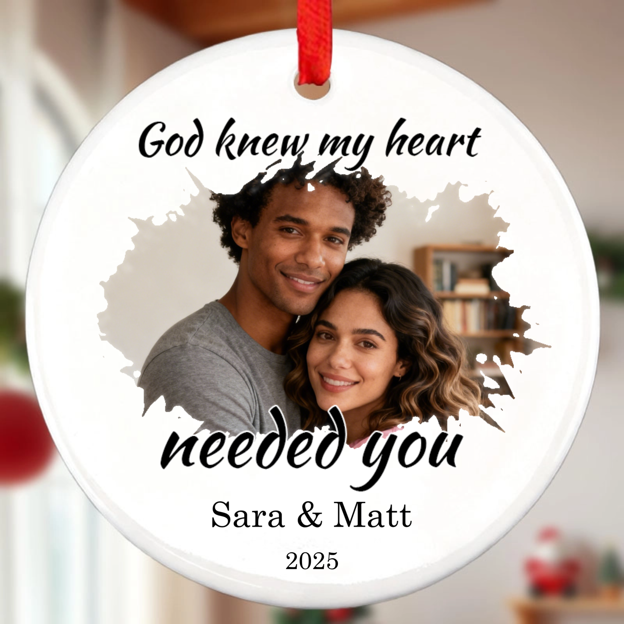 Custom Photo Our First Christmas Together Ornament, Christmas Gift For Husband Wife, Anniversary, First Christmas