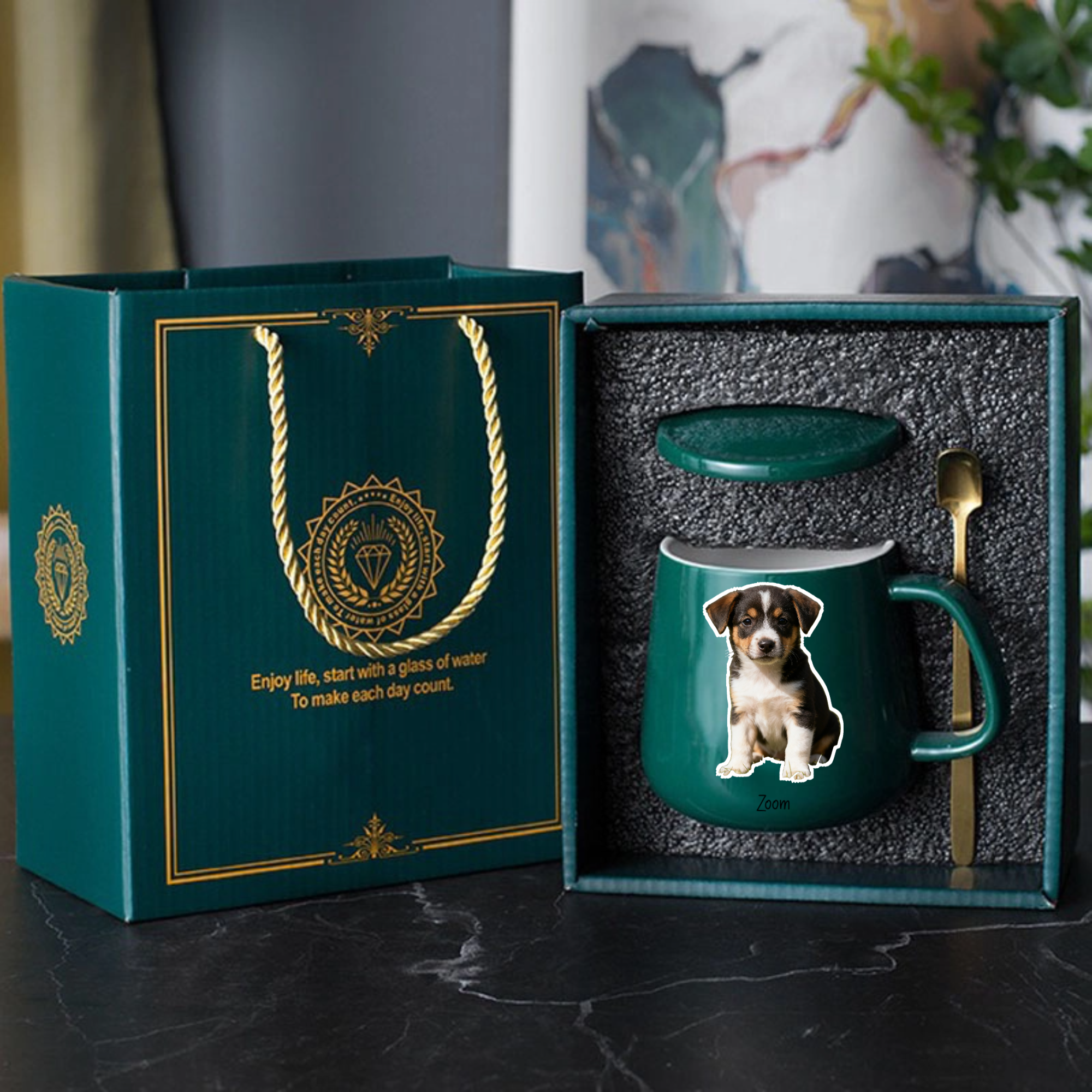 Pet Photo Mug Gift Set, Gift for Pet Lovers, Perfect for Pet Birthday, Christmas Celebration