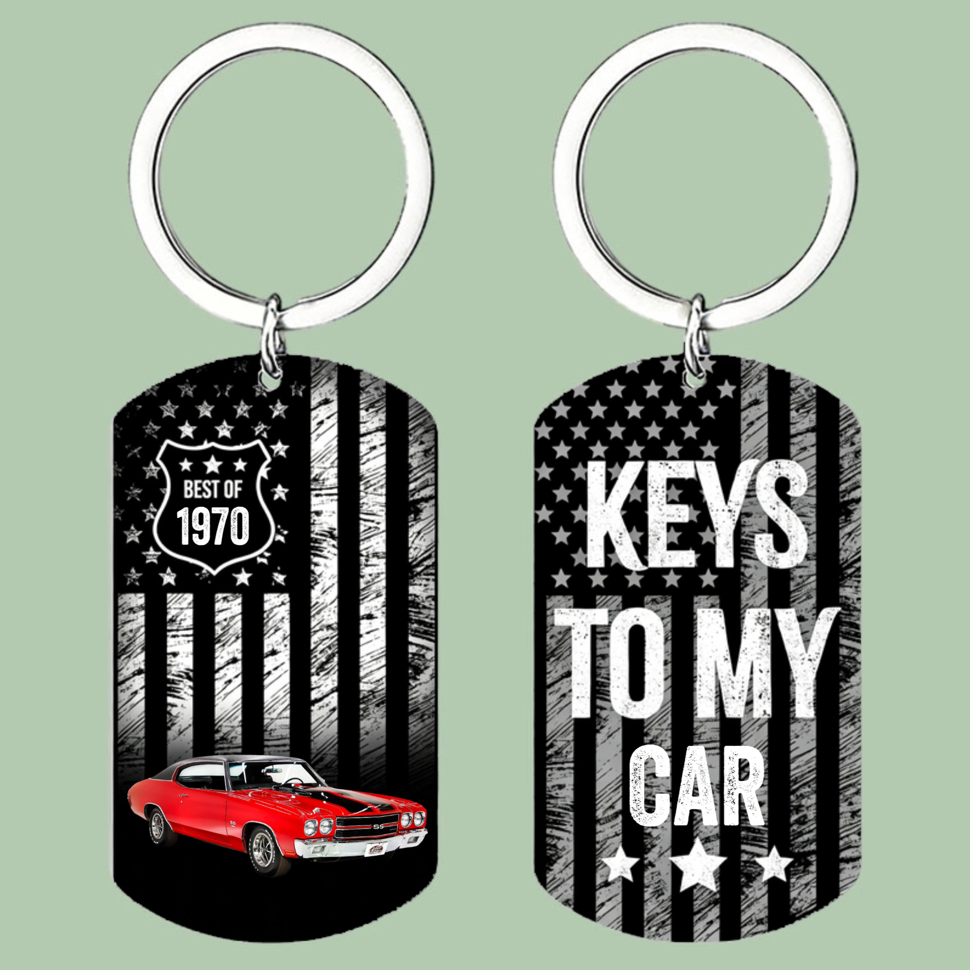 Upload Photo Keys To My Car Metal Keychain