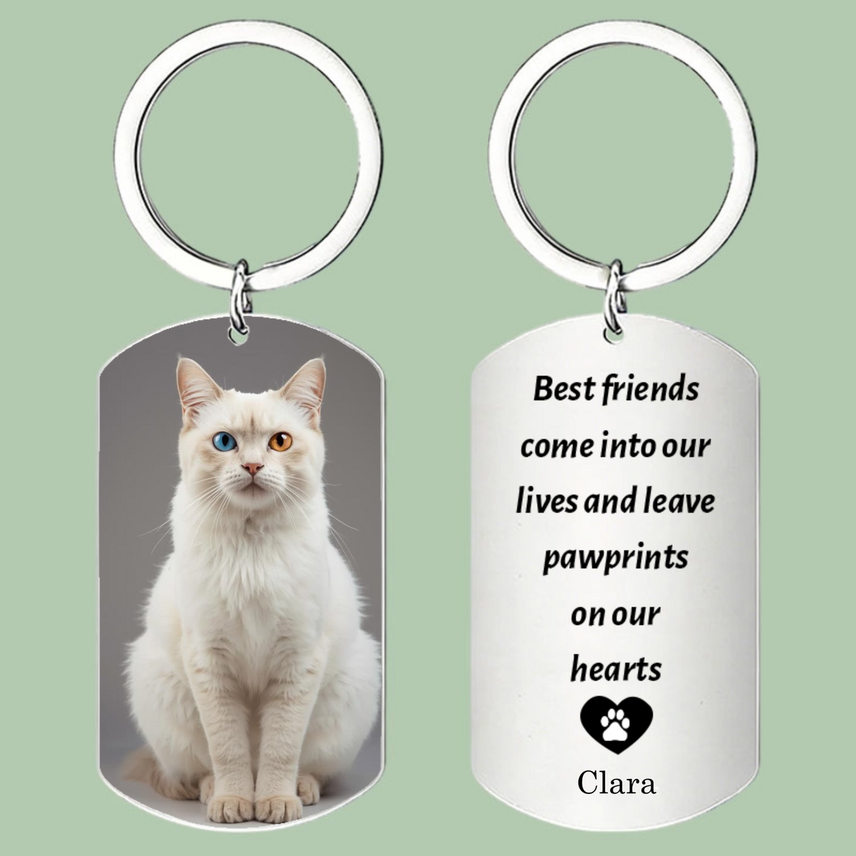 "When Tomorrow Starts"—Personalized Stainless Steel Keychain—A Perfect Commemorative Gift For Pet Lovers