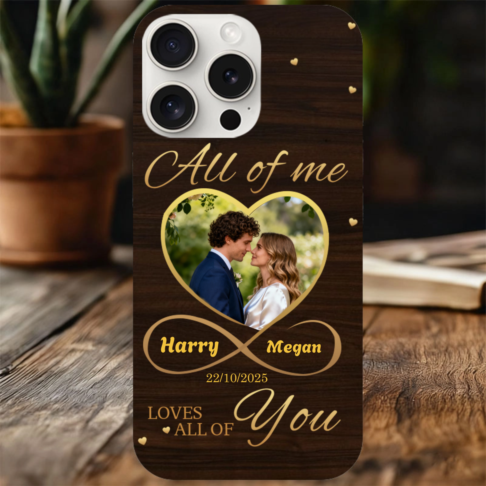All of me loves all of you Photo Phone Case, Romantic Gift for Couples, Perfect for Anniversary, Wedding, Valentine's Day